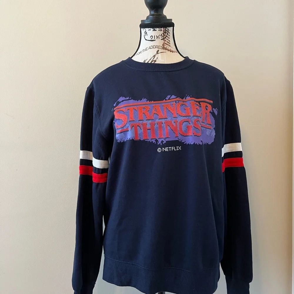 Stranger Things Sweater with Ribbed Cuffs - Picture 1 of 3